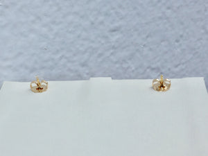 Diamond 14 K Gold Earrings