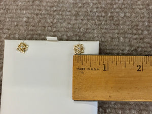 Diamond 14 K Gold Earrings