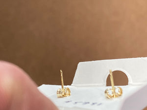 Blue Topaz 14 K Yellow Gold 0.64 Carat Stud Earrings