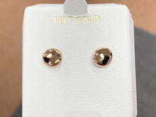 Load image into Gallery viewer, Rose Gold Button Stud Earrings