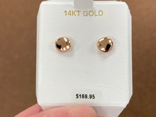 Load image into Gallery viewer, Rose Gold Button Stud Earrings