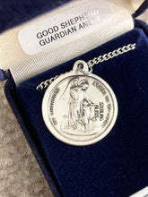 Load image into Gallery viewer, Good Shepherd And Guardian Angel Silver Pendant And Chain