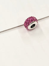 Load image into Gallery viewer, Pink Crystal Silver Bead