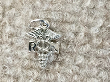 Load image into Gallery viewer, Registered Nurse Caduceus Silver Charm