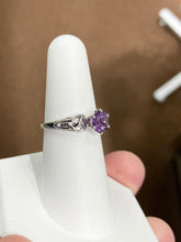 Load image into Gallery viewer, Amethyst Silver Celtic Trinity Ring