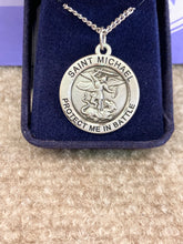 Load image into Gallery viewer, Saint Michael National Guard Silver Pendant With Chain