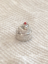 Load image into Gallery viewer, Birthday Cake Silver Charm