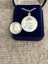 Load image into Gallery viewer, Saint Vincent de Paul Silver Pendant And Chain