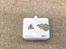 Load image into Gallery viewer, Celtic Infinity 14 K gold earrings