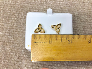 Celtic Infinity 14 K gold earrings