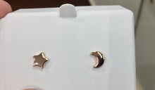 Load image into Gallery viewer, Star &amp; Moon 14 K Rose Gold Earrings