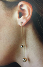 Load image into Gallery viewer, 14 K Yellow Gold Dangle Earrings