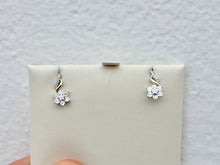 Load image into Gallery viewer, 14 K Yellow And White Gold Diamond Earrings