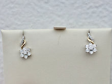 Load image into Gallery viewer, 14 K Yellow And White Gold Diamond Earrings