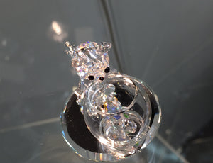 Curious Cat Crystal Figurine