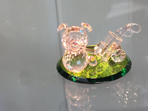 Tee Shot Teddy Crystal Figurine