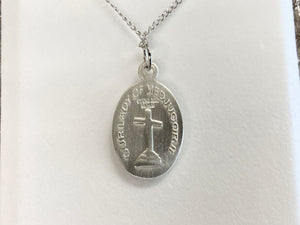 Our Lady of Medugorje Silver Pendant And Chain Religious