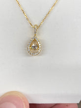 Load image into Gallery viewer, Swarovski Zirconia Gold Plated Adjustable Pendant