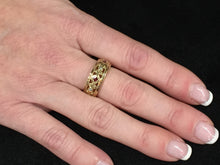 Load image into Gallery viewer, Ruby And Diamond Wide Gold Ring