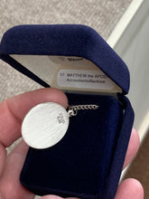 Load image into Gallery viewer, Saint Matthew Silver Pendant With 24 Inch Silver Chain Religious
