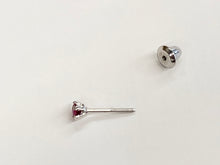 Load image into Gallery viewer, Synthetic Garnet Silver Baby Earrings