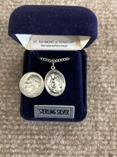 Load image into Gallery viewer, Saint Raymond Of Penafort Silver Pendant And Chain Religious