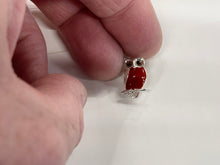 Load image into Gallery viewer, Owl Enameled Silver Bead
