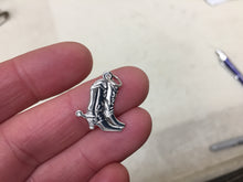 Load image into Gallery viewer, Cowboy Boots Silver Charm
