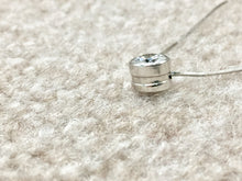 Load image into Gallery viewer, Bezel Set 1.10 Carat Round White Gold Pendant With Chain