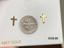 Load image into Gallery viewer, Gold Cross Earrings