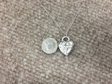 Load image into Gallery viewer, Guardian Angel Silver Heart Pendant With Chain Religious