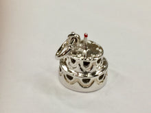 Load image into Gallery viewer, Birthday Cake Silver Charm