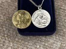 Load image into Gallery viewer, Saint Albert Silver Pendant With Chain Religious