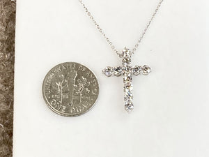 White Gold Diamond Cross
