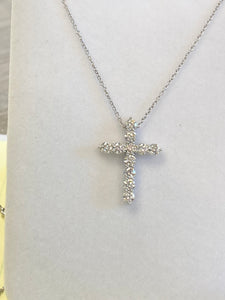 White Gold Diamond Cross
