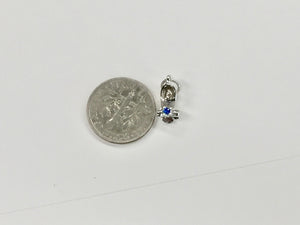 Silver September Baby Booties Charm