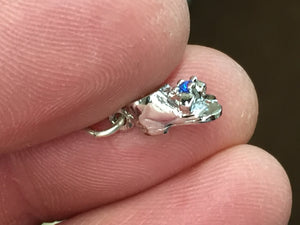 Silver September Baby Booties Charm