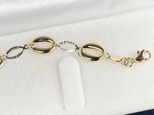 White And Yellow Gold Bracelet