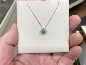 White Gold Diamond Pendant And Chain