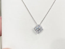 Load image into Gallery viewer, White Gold Diamond Pendant And Chain