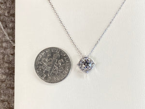 White Gold Diamond Pendant And Chain