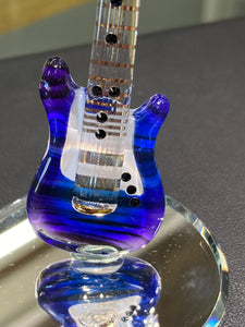 Purple Haze Glass Guitar Figurine