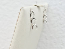 Load image into Gallery viewer, 14 K White Gold Dangle Diamond Earrings 0.27 Carats.