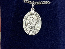 Load image into Gallery viewer, Saint Martin Of Tours Silver Pendant With 20 Inch Chain Religious