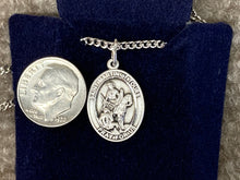 Load image into Gallery viewer, Saint Martin Of Tours Silver Pendant With 20 Inch Chain Religious