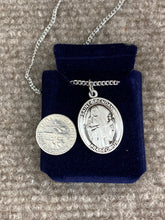 Load image into Gallery viewer, Saint Brendan Silver Pendant With Chain Religious