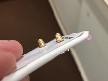 Load image into Gallery viewer, Children&#39;s Cross Earrings Gold Filled With 14 K Gold Threaded Posts