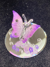 Load image into Gallery viewer, Lavender Butterfly Glass Figurine With Crystals