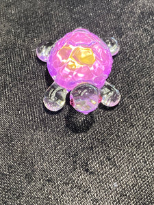 Small Pink Turtle Glass Figurine