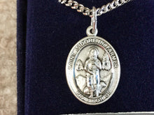 Load image into Gallery viewer, Saint Isidore The Farmer Silver Pendant And Silver Chain Religious